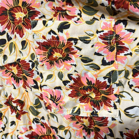 NWT Torrid 3/4 Long Sleeve Harper Blouse Floral Womens 1 1X 14 16 Yellow Pink - Picture 8 of 8